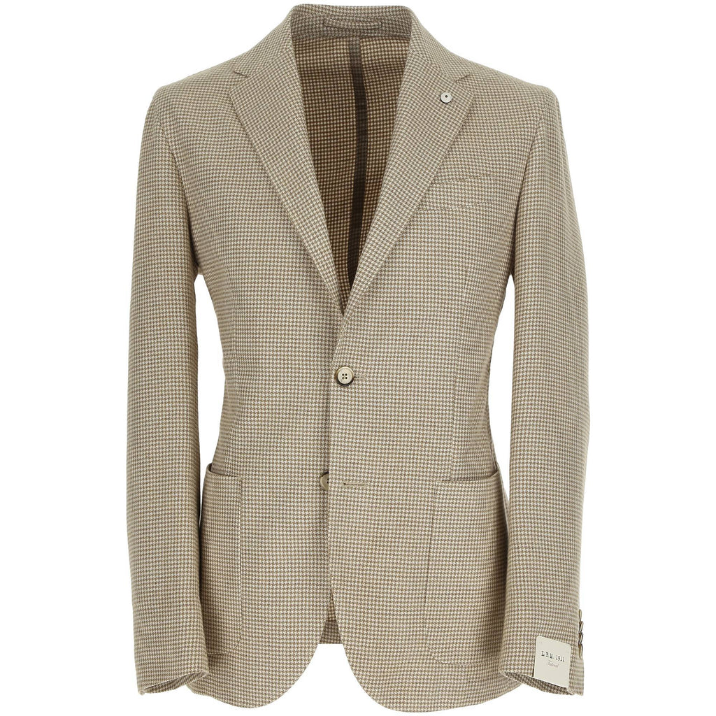 L.B.M. 1911 Giacca pied de poule cotone mano cashmere