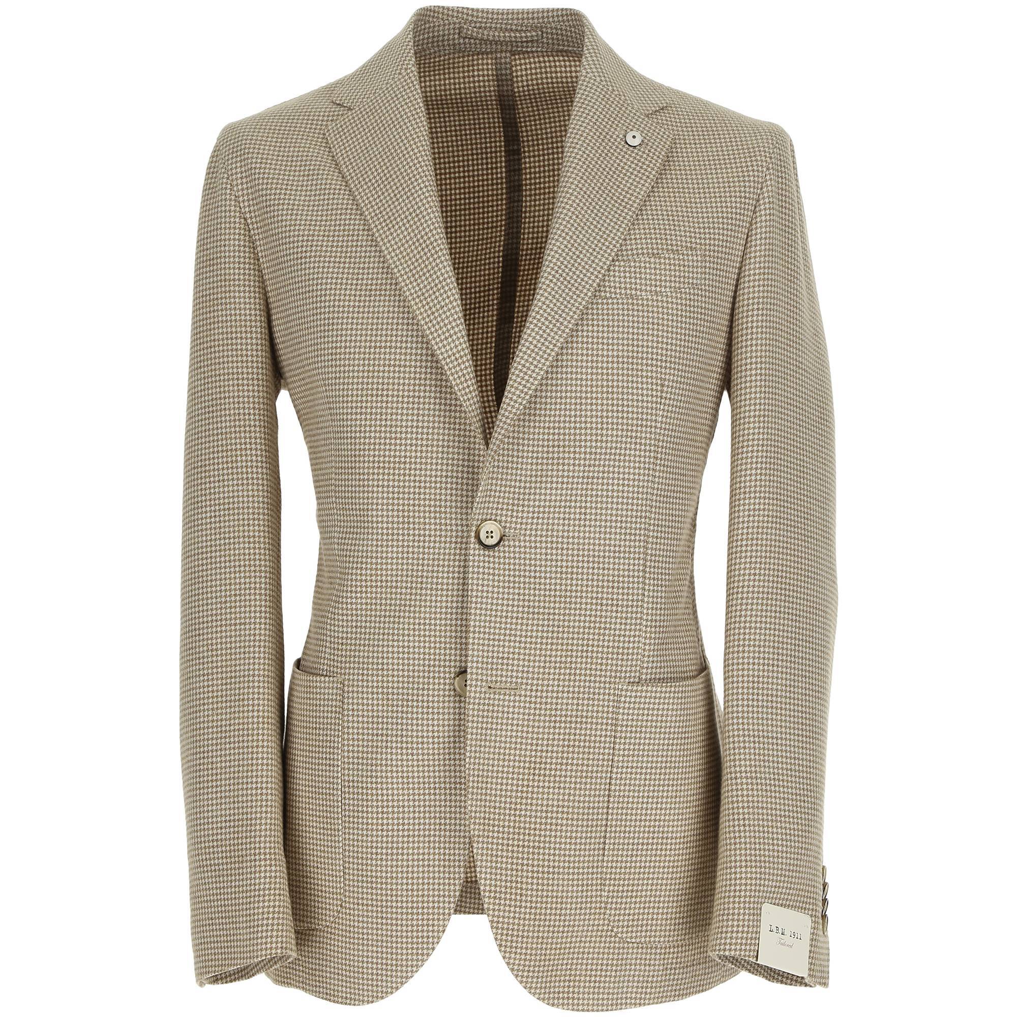 L.B.M. 1911 Giacca pied de poule cotone mano cashmere