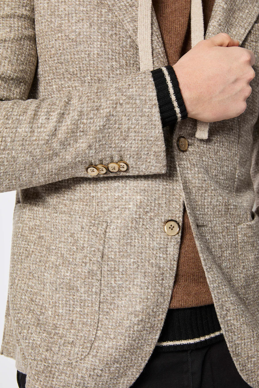 L.B.M. 1911 Giacca in Jersey beige
