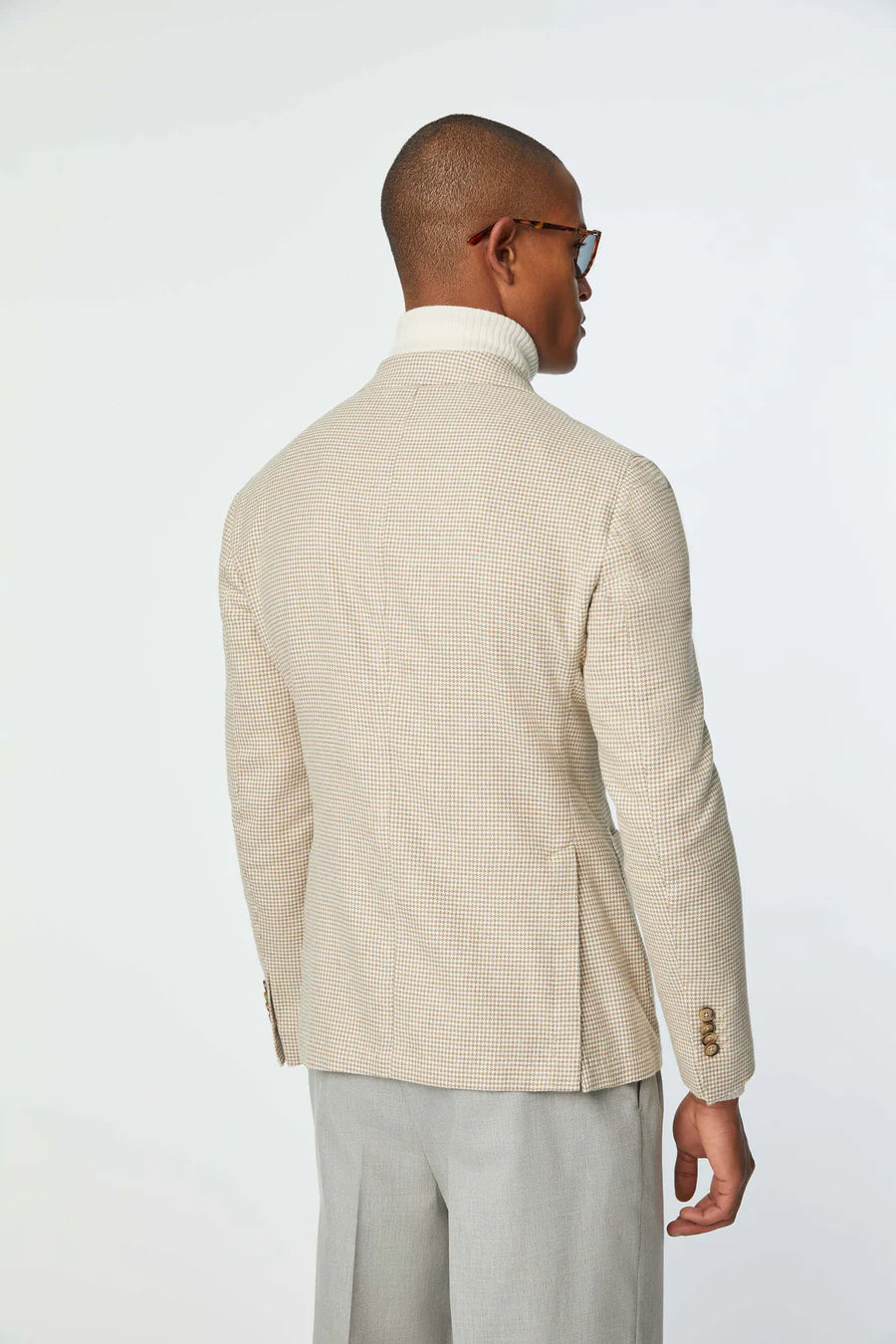 L.B.M. 1911 Giacca pied de poule cotone mano cashmere