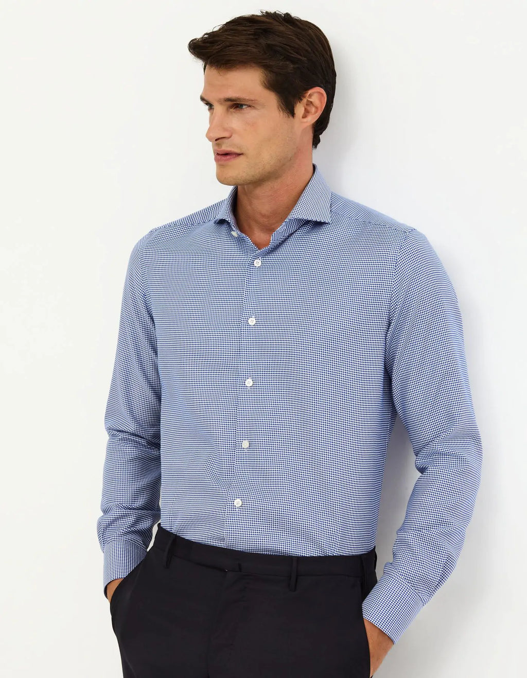 Xacus Camicia Collo francese Fantasia Armaturato Blu navy