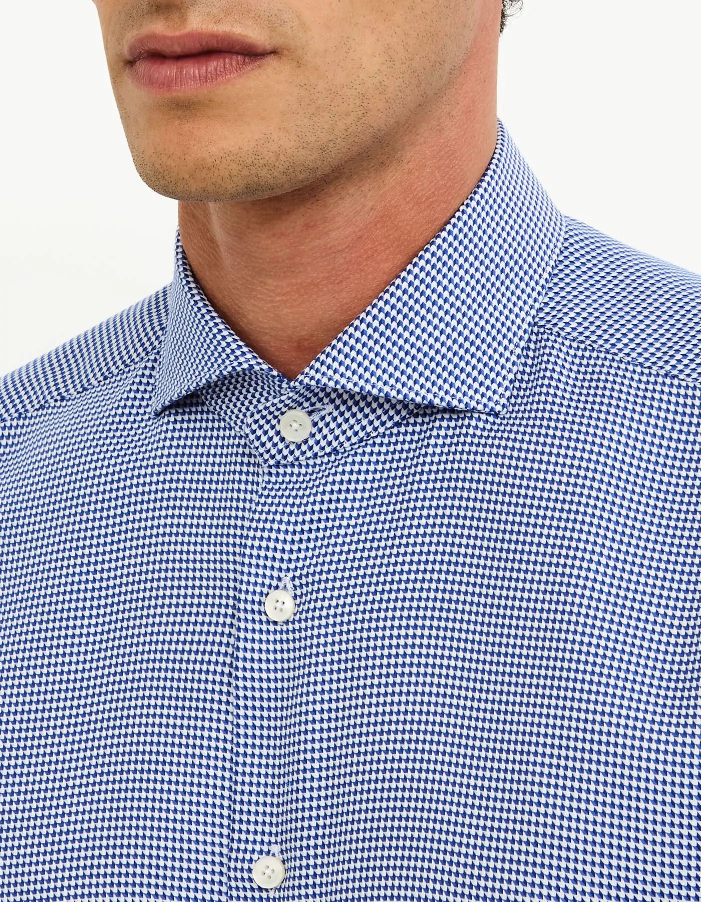Xacus Camicia Collo francese Fantasia Armaturato Blu navy