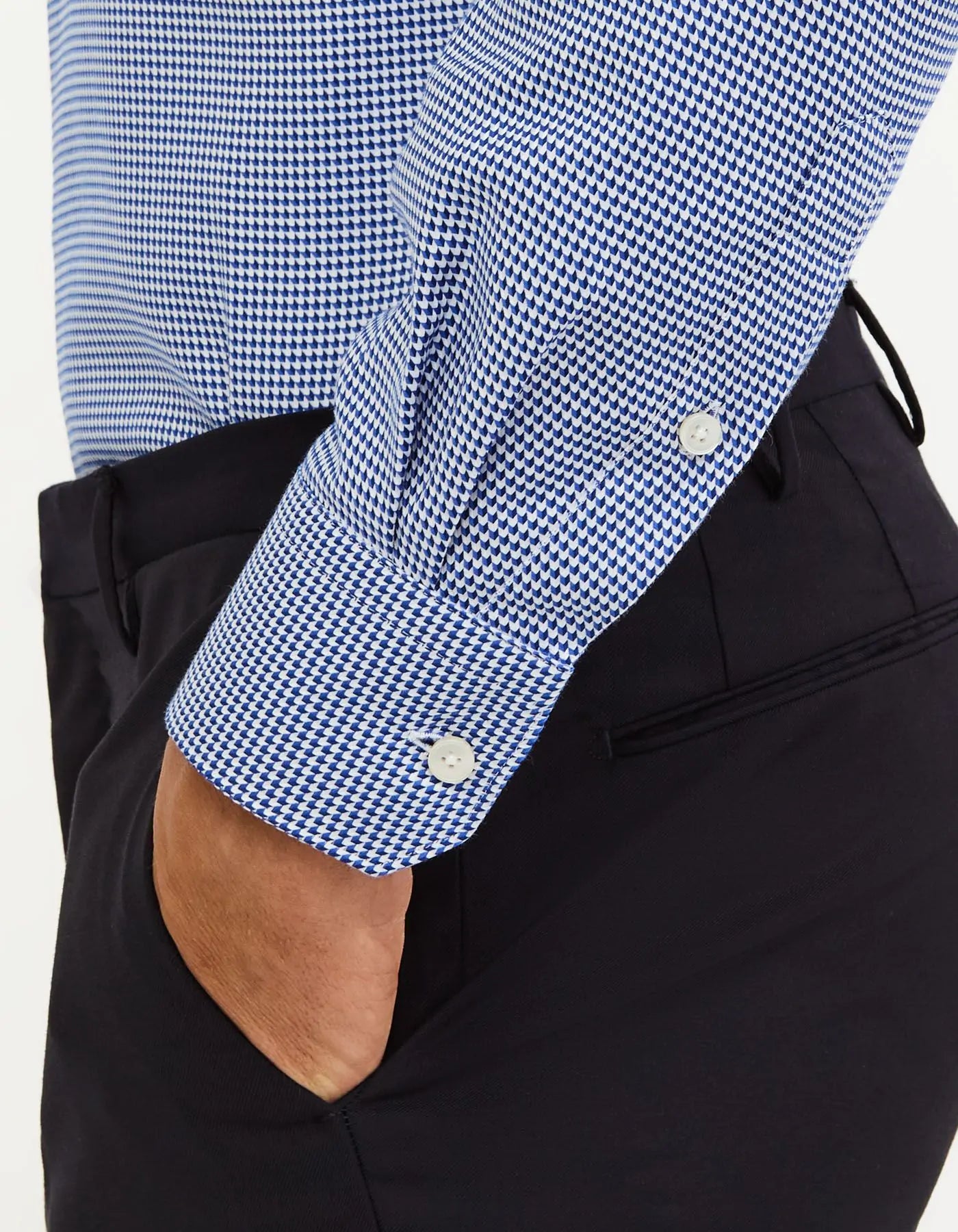 Xacus Camicia Collo francese Fantasia Armaturato Blu navy