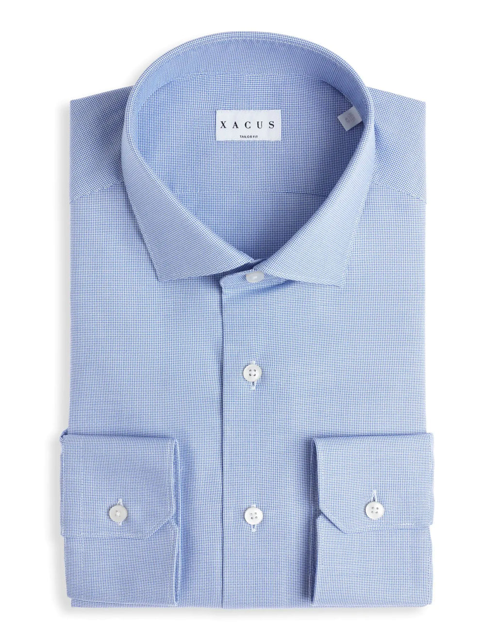 Xacus Camicia collo francese  fantasia armaturato blu