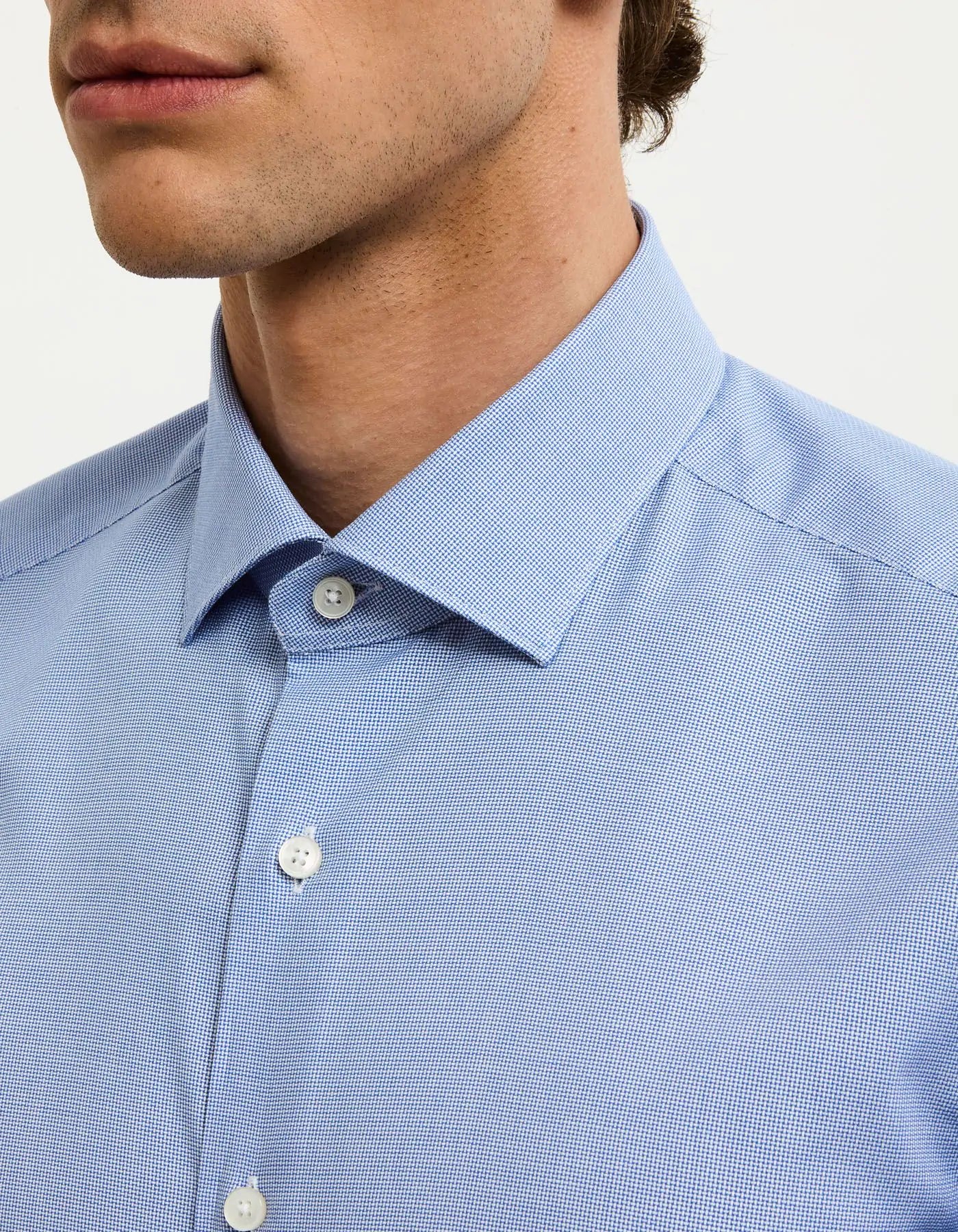 Xacus Camicia collo francese  fantasia armaturato blu