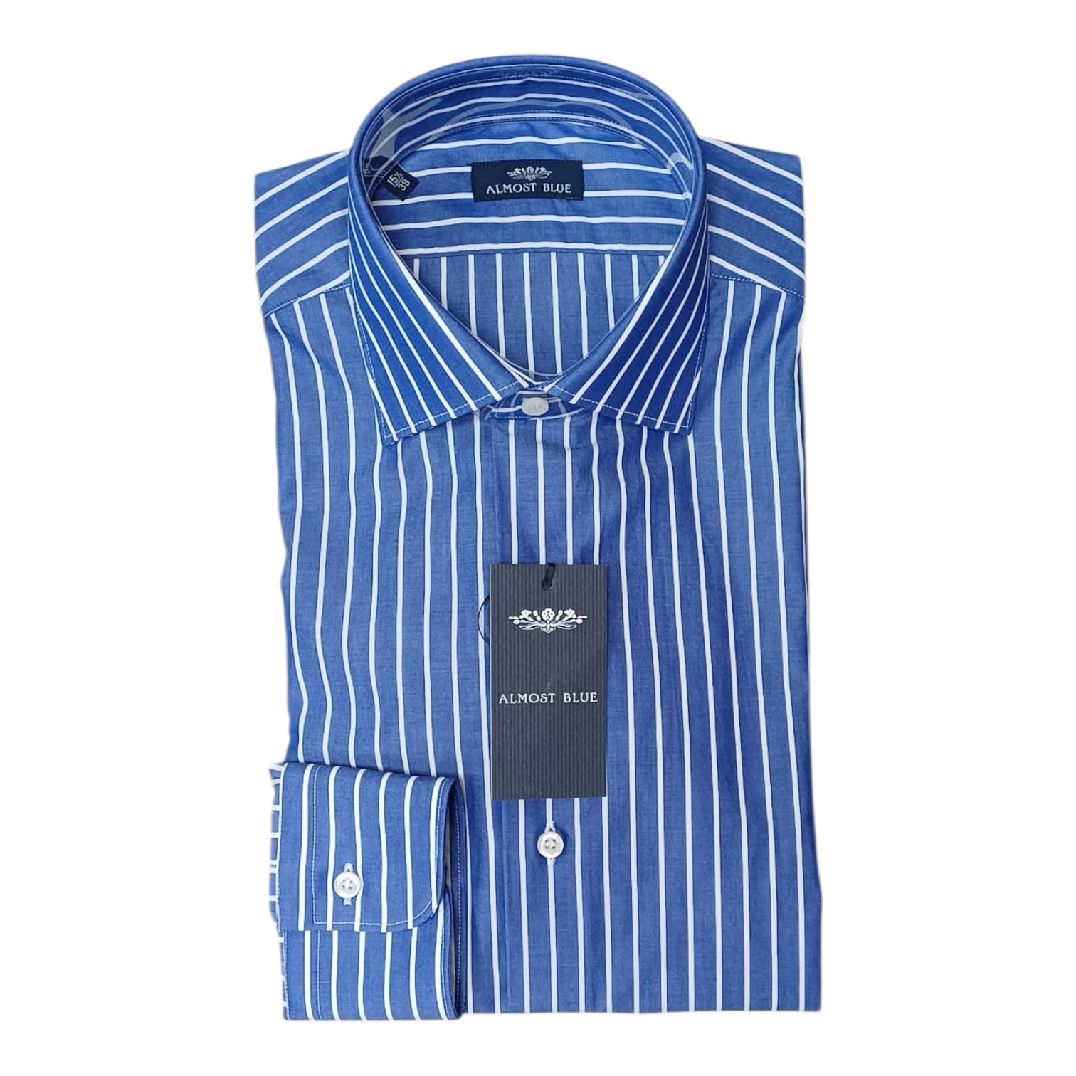 Camicie Almost blue riga larga collo francese