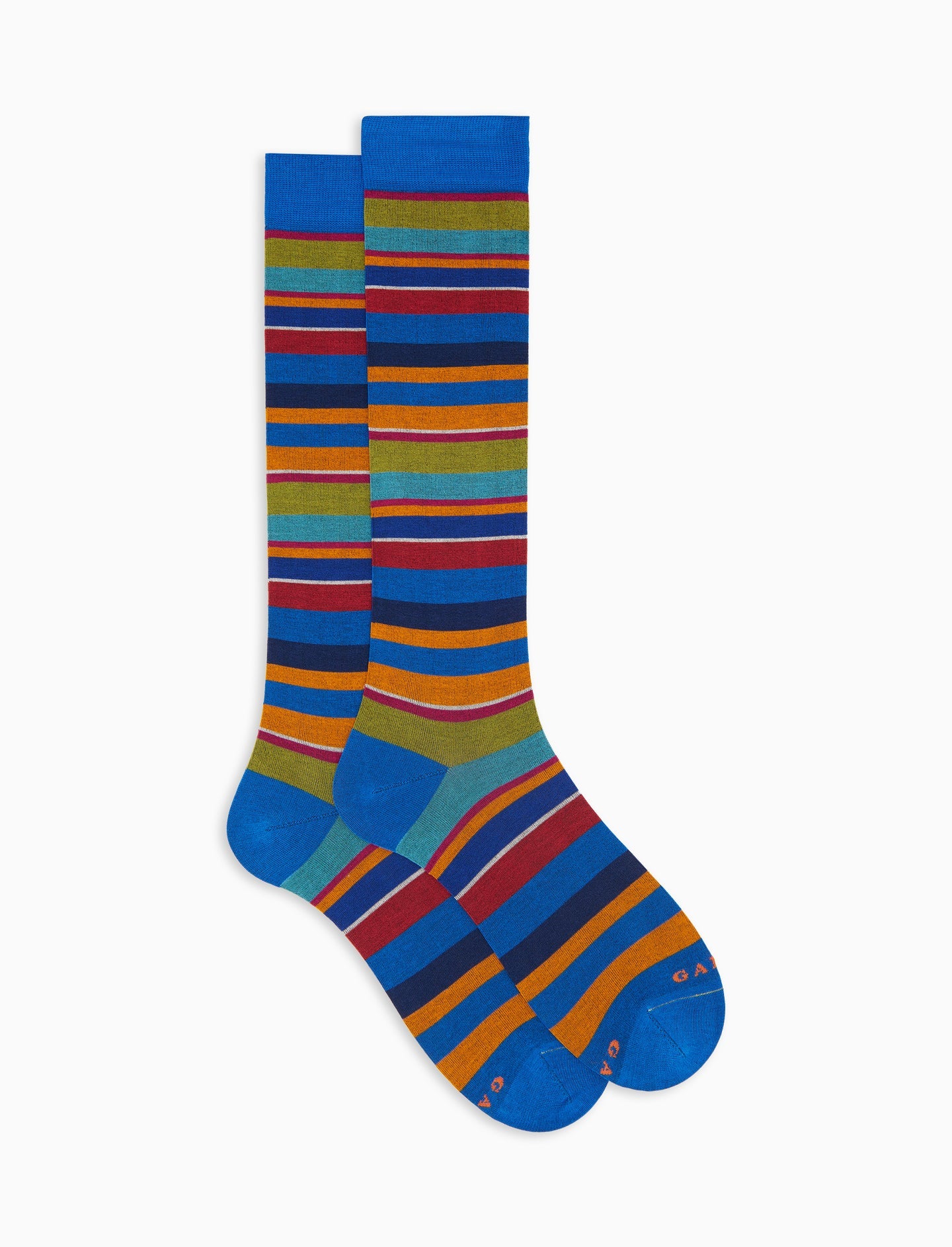 Gallo Calze lunghe uomo cotone super leggero righe multicolor