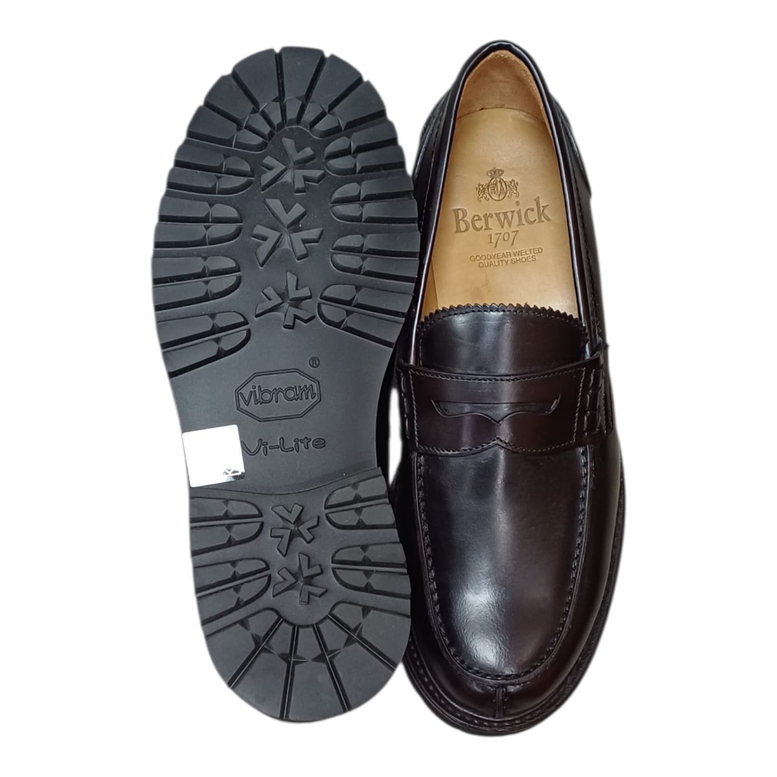 Berwick Mocassino pelle fondo gomma "Vibram"