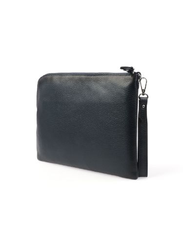Alberto Luti Pochette uomo anticato in pelle