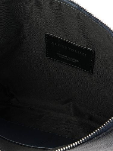 Alberto Luti Pochette uomo anticato in pelle