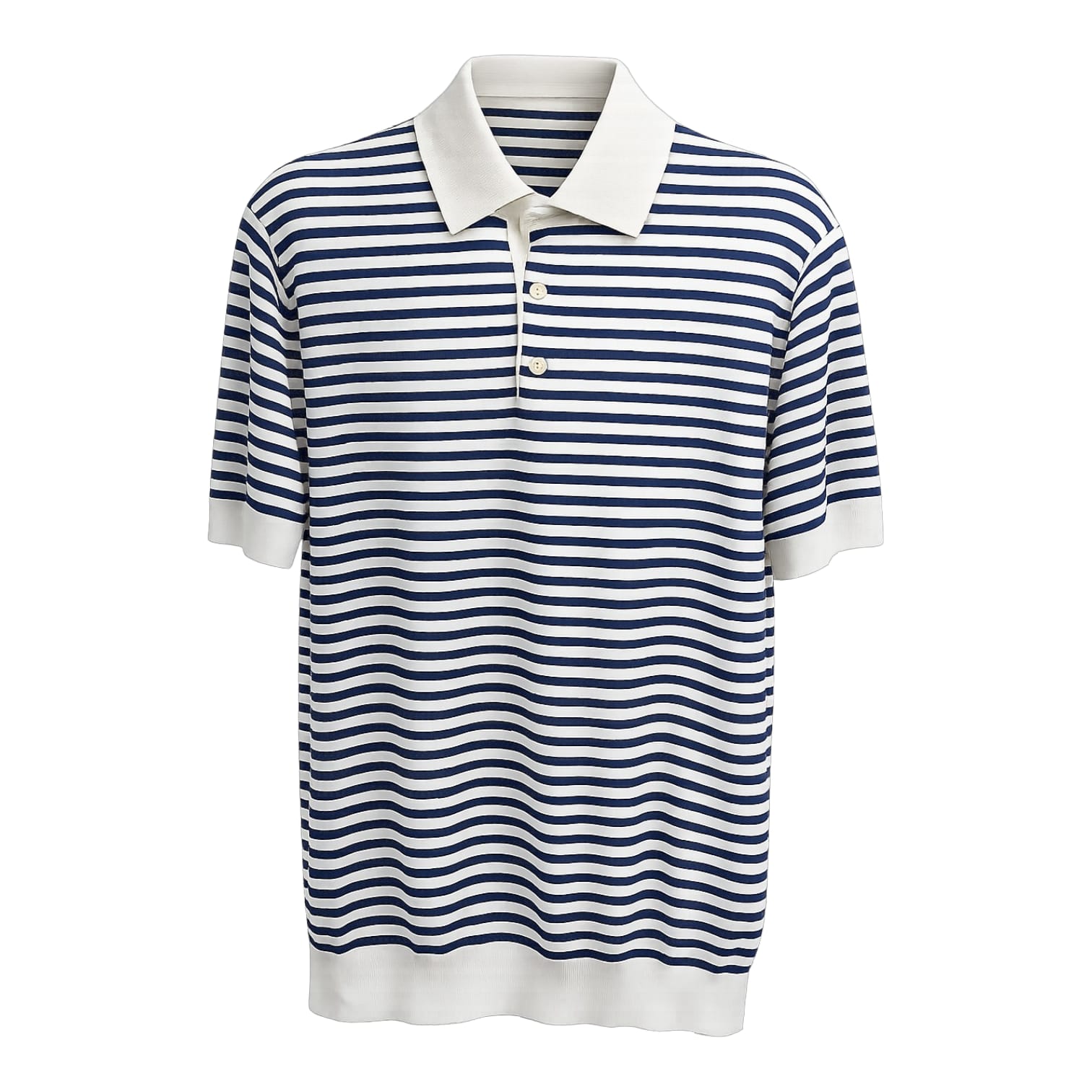 Filippo De Laurentiis Polo a righe in crepe cotton
