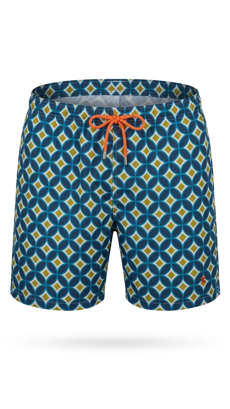 Gallo Boxer mare uomo fantasia cerchi intrecciati