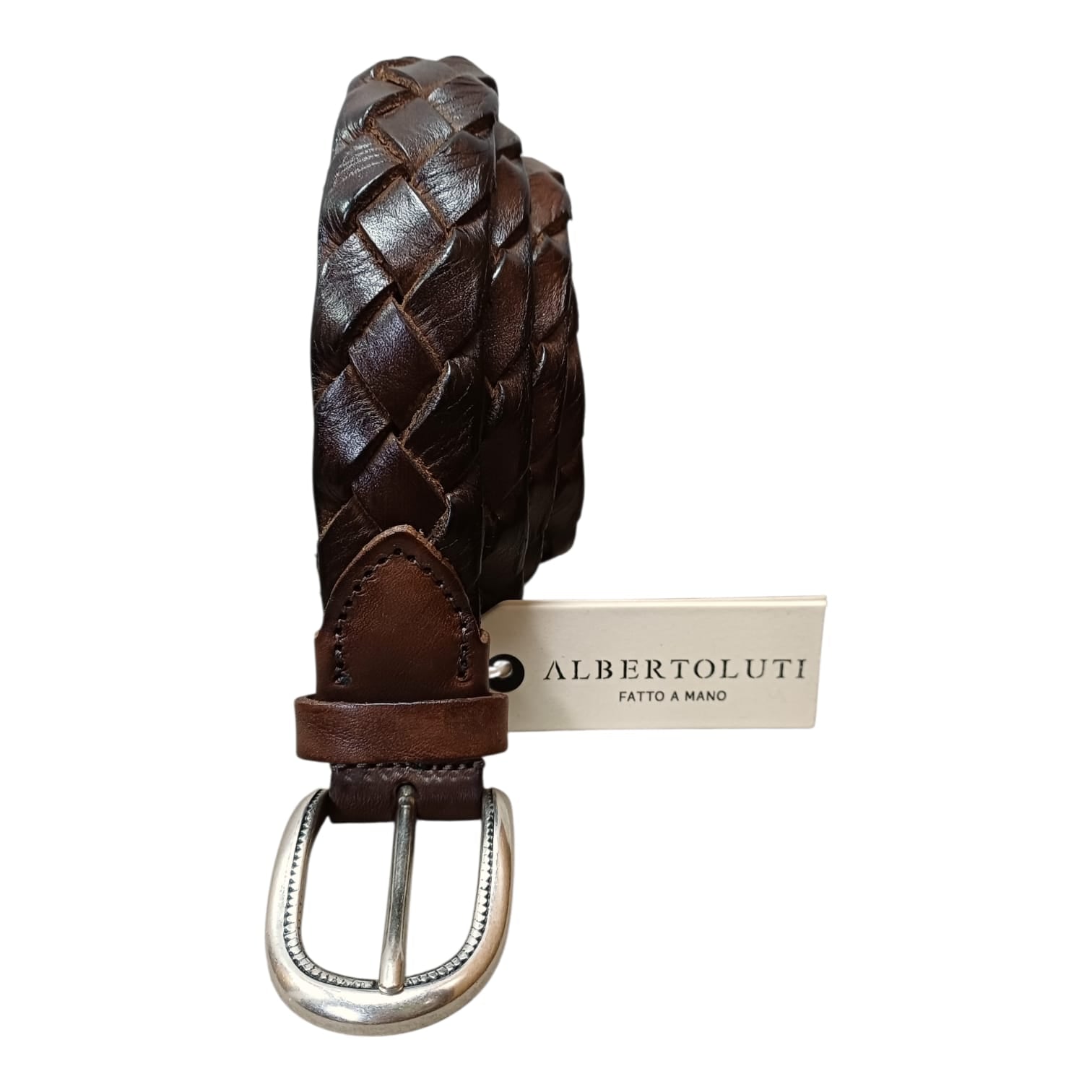 Alberto Luti Cintura pelle intrecciata