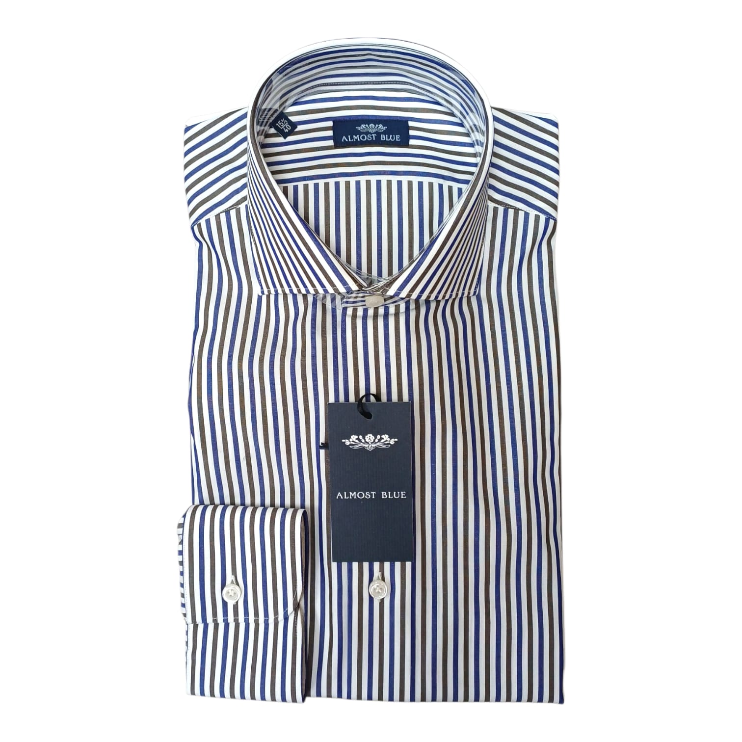 Camicie Almost blue riga larga collo francese