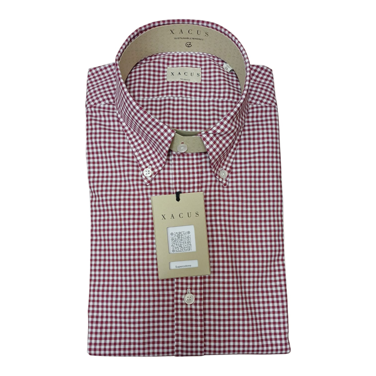 Xacus camicia check button down