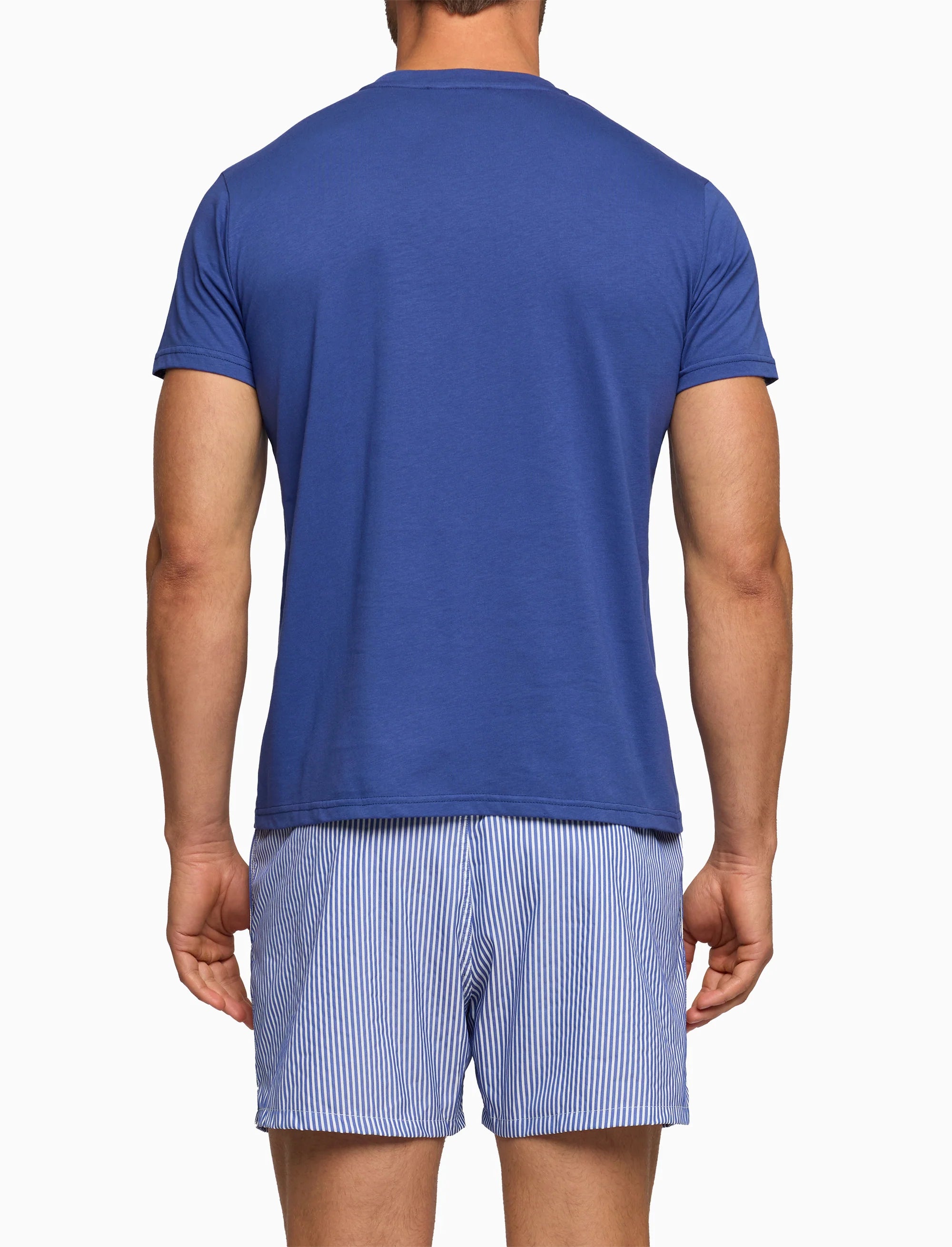 Gallo T-Shirt girocollo uomo cotone tinta unita con taschino seersucker