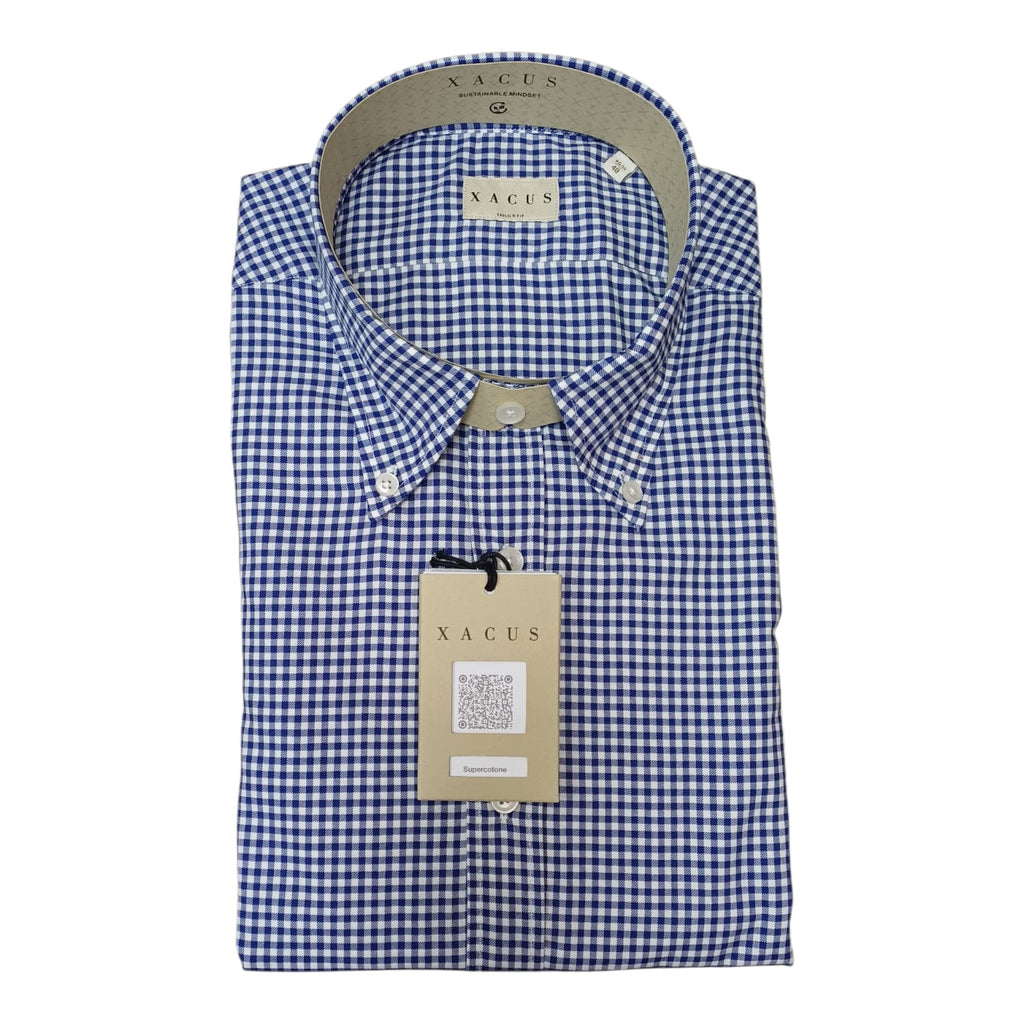 Xacus camicia check button down
