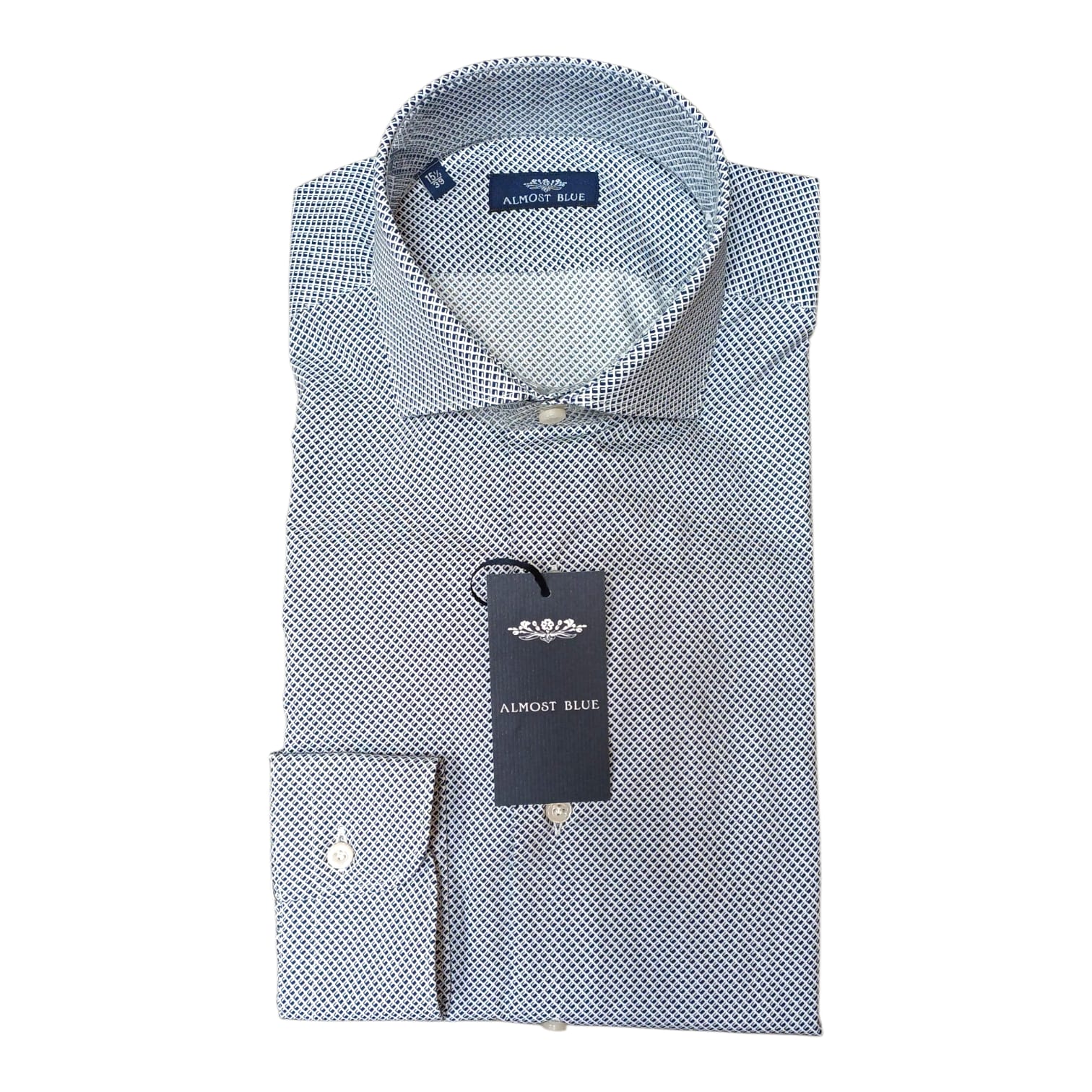Camicia Almost blue fantasia bianco stampato
