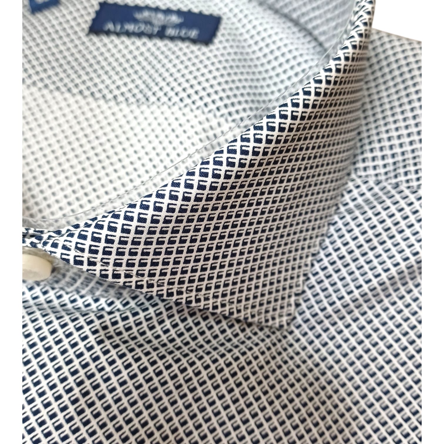 Camicia Almost blue fantasia bianco stampato