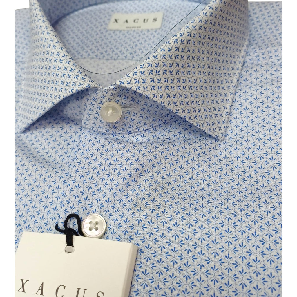 Xacus Camicia micro-fantasia geometrica