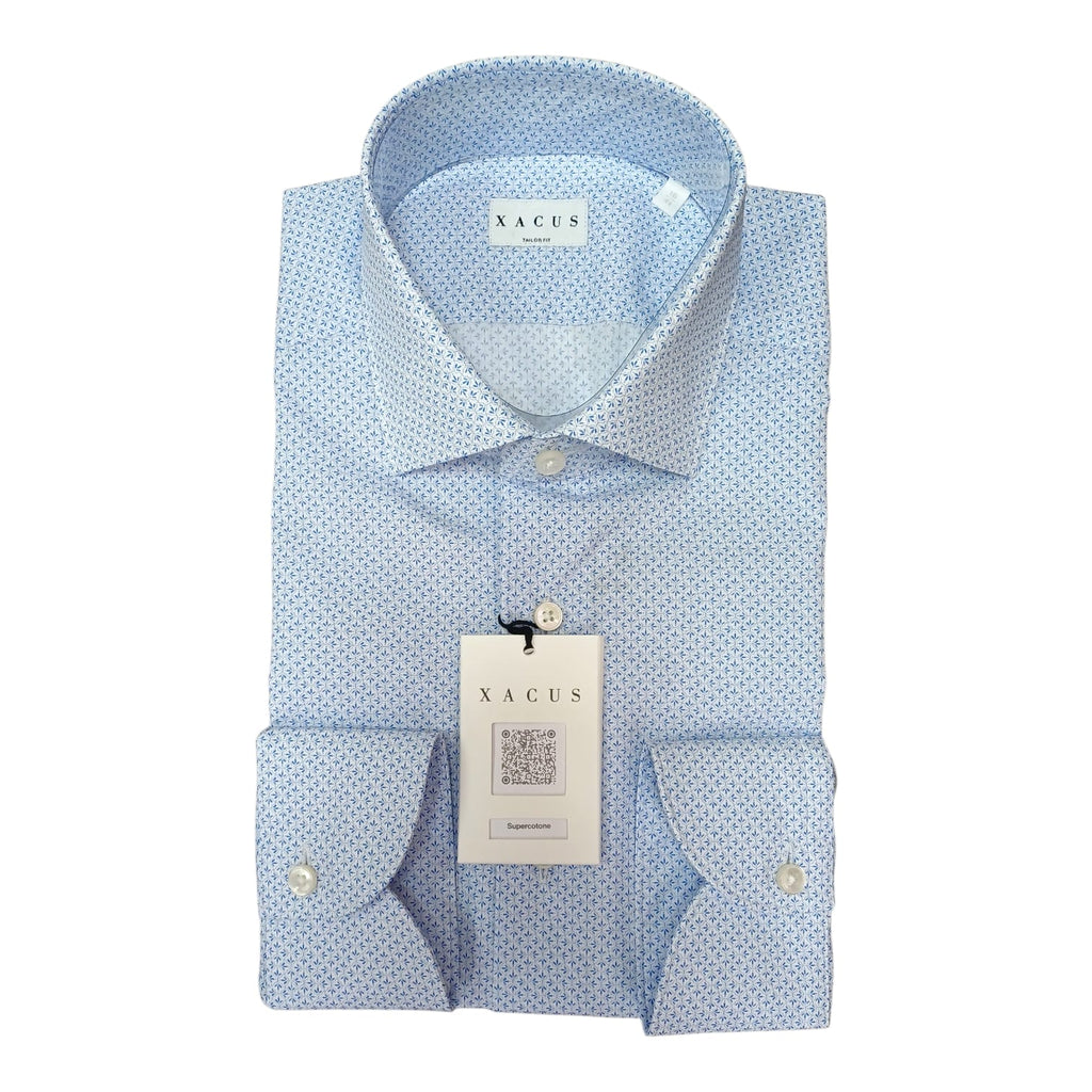 Xacus Camicia micro-fantasia geometrica