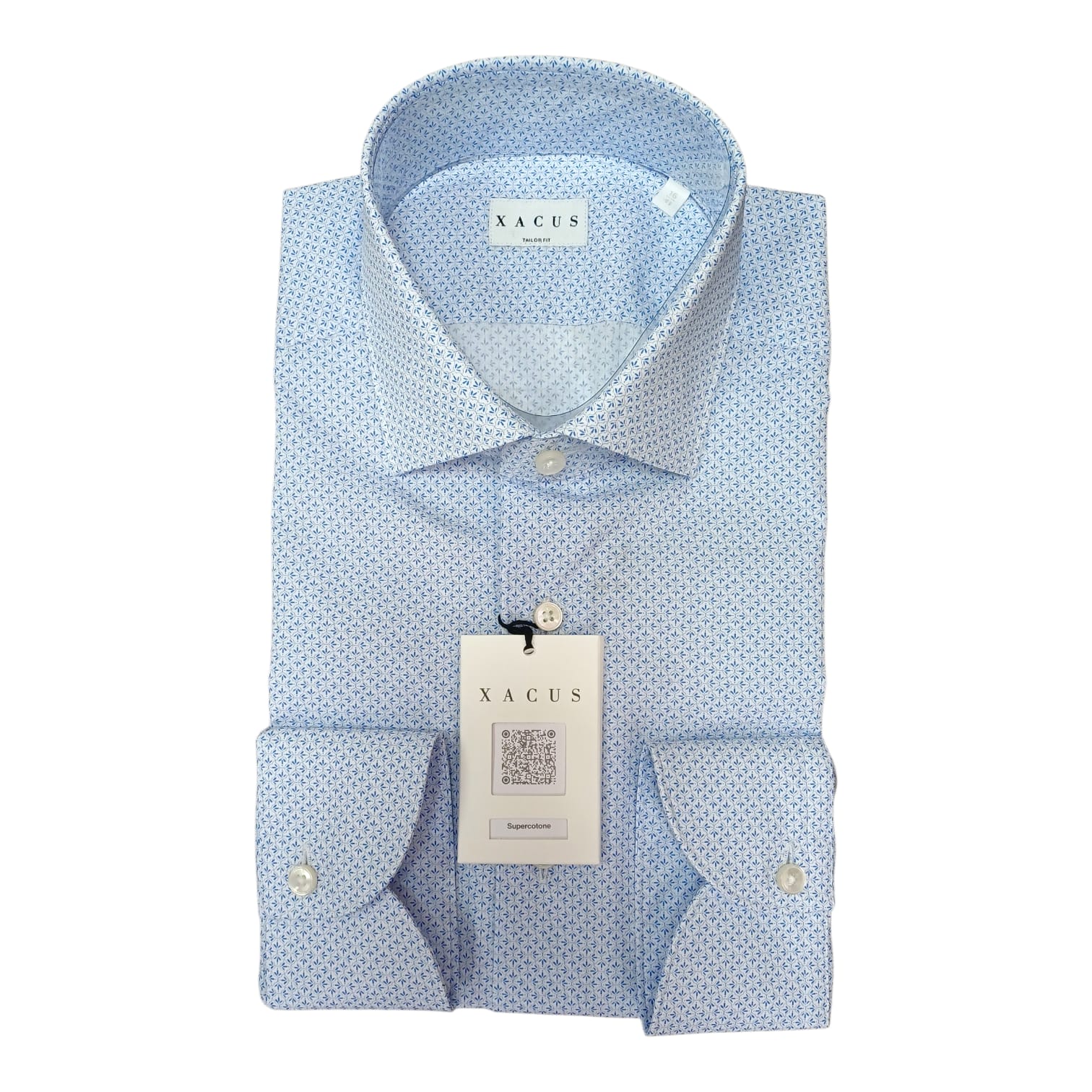 Xacus Camicia micro-fantasia geometrica