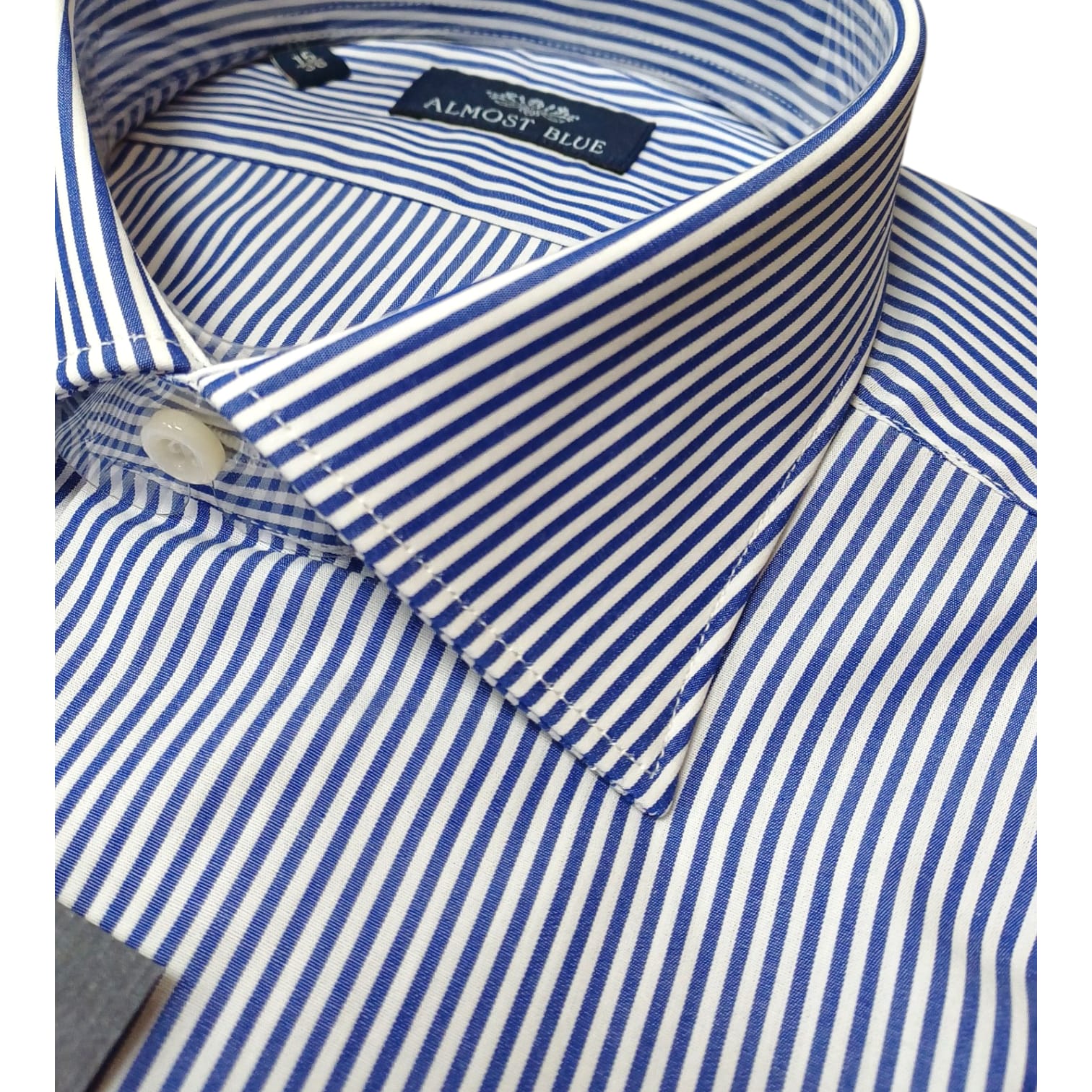 Camicie Almost blue riga larga collo francese