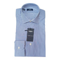 Camicie Almost blue riga larga collo francese