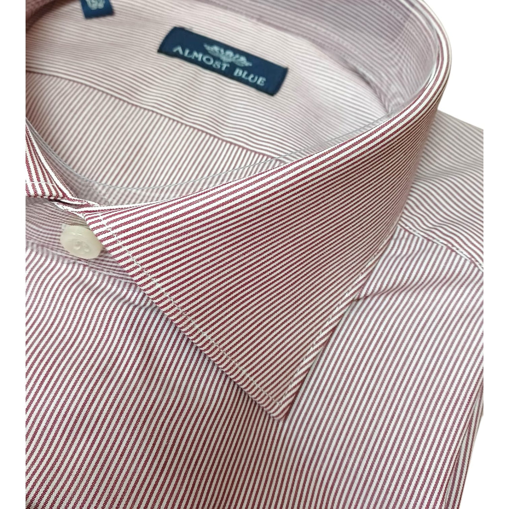 Camicia Almost Blue riga stretta collo francese