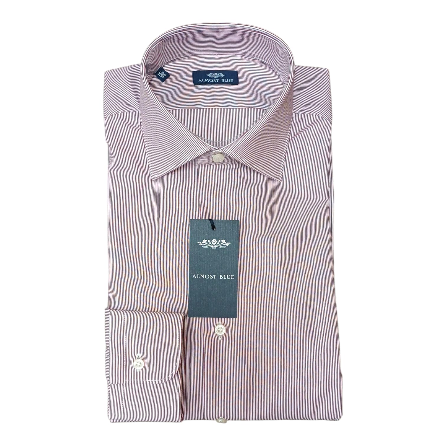 Camicia Almost Blue riga stretta collo francese