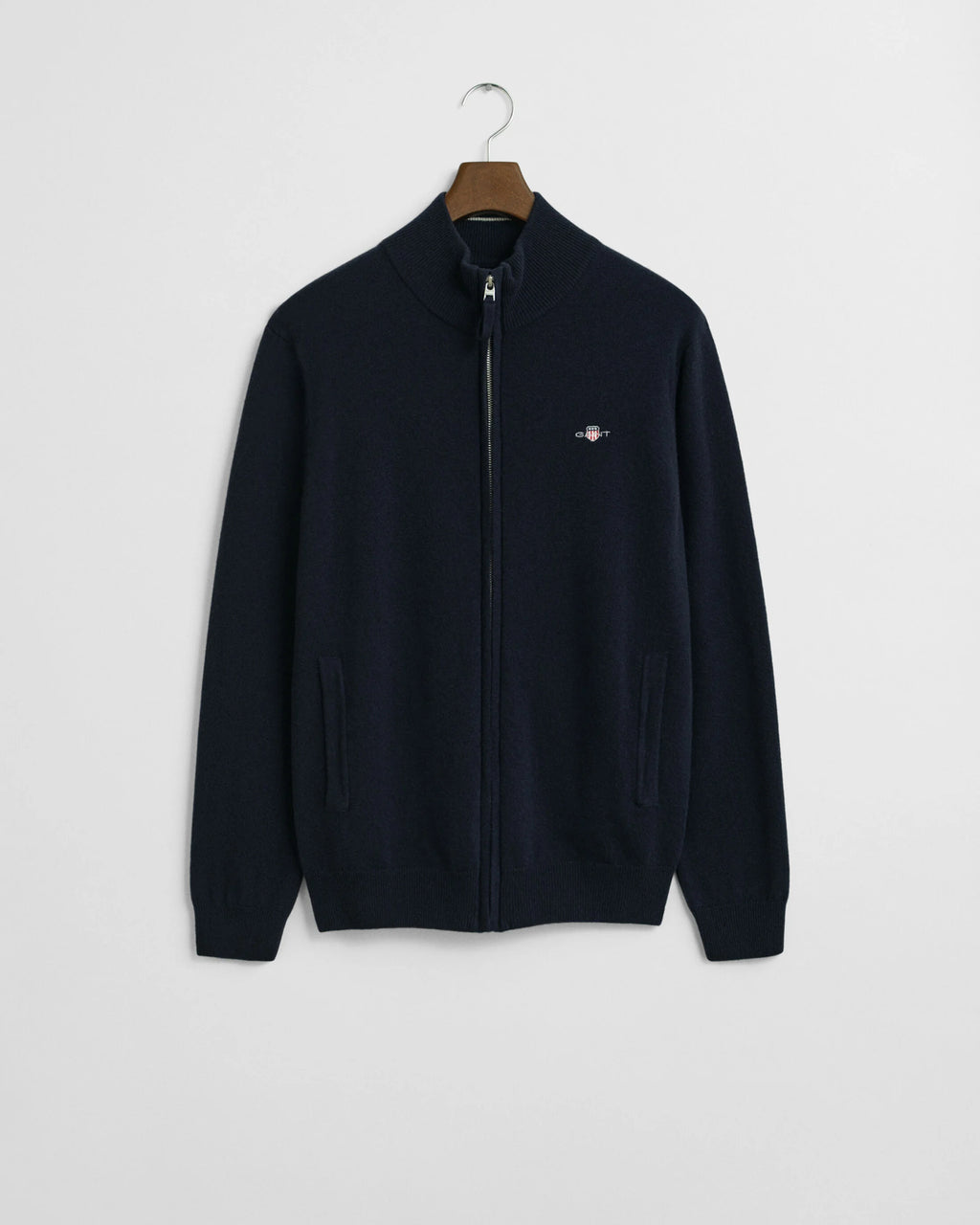 Gant Cardigan con zip in finissima lana d’agnello
